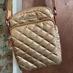 MZ Wallace Quilted Cross Body in Copper Metallic
